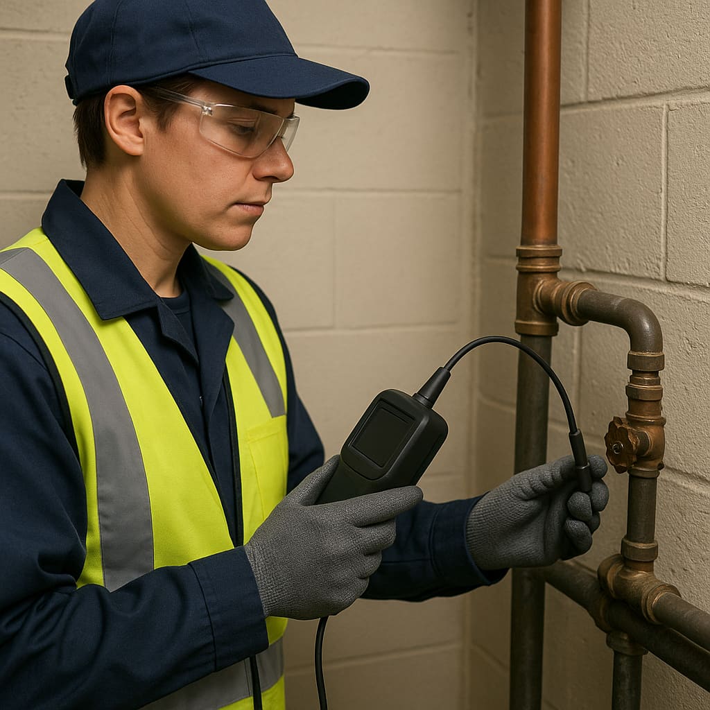 Leckortung an Leitung